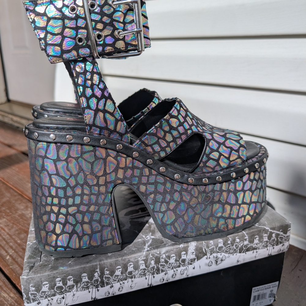 Demonia Camel-102 Platform Sandals